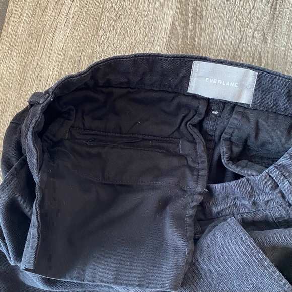 Everlane Arc Curved Canvas Pant Regular Fit in Black Size 0 - Picture 12 of 12